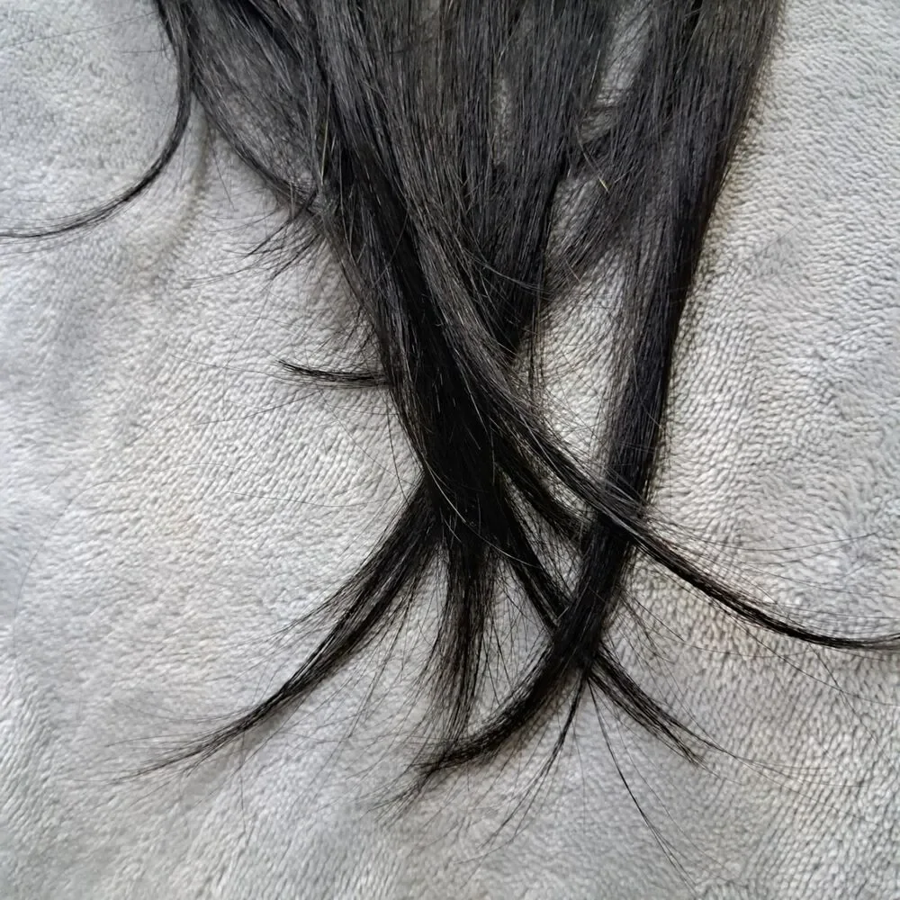 Winsky 100% Human Hair Extensions  Clip Hair 14” 4 Pieces Color 1B